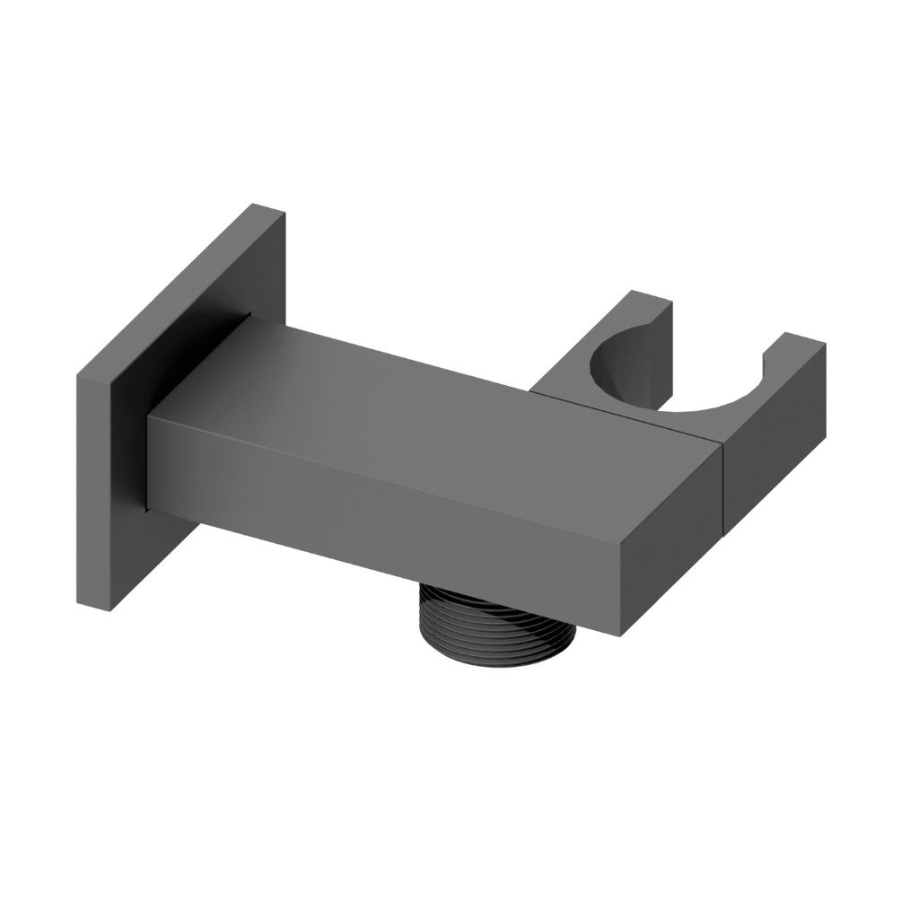 Product cut out image of the Abacus Emotion Matt Anthracite Square Wall Outlet & Holder